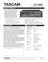 Tascam CDA-500 - Brochure 